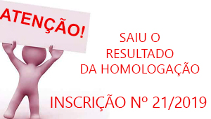 Homologação das INSCRIÇÕES