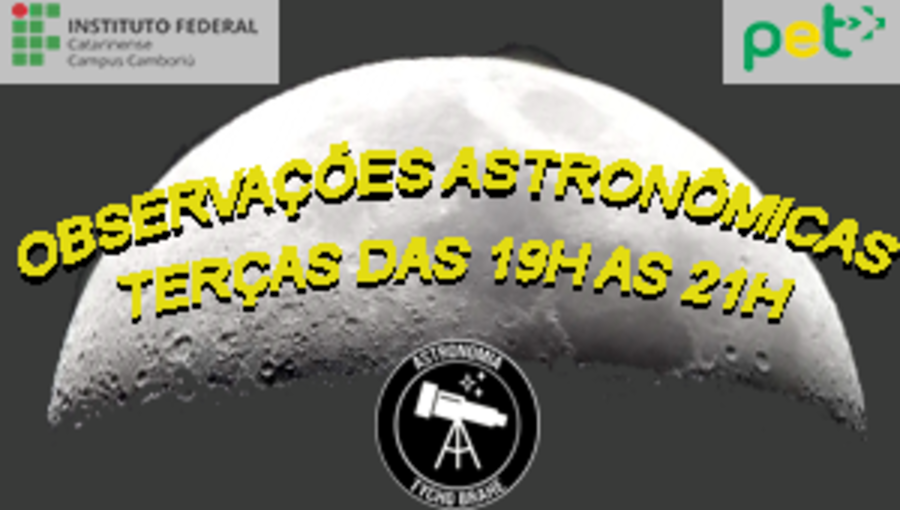 Observações astronômicas pelo PET IFC-Cam